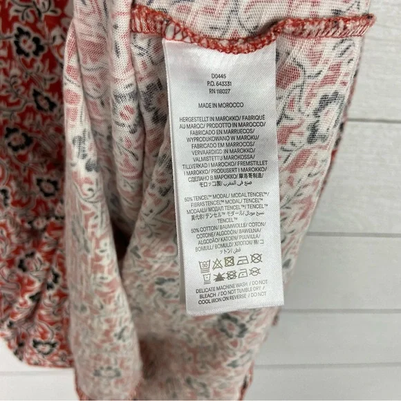 BODEN Knot Front Jersey Dress 10L 10 Long Floral Short Sleeve Knit Classic Easy - Picture 5 of 6